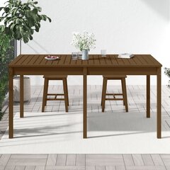 vidaXL aialaud, kuldpruun, 159,5 x 82,5 x 76 cm, männipuit цена и информация | Садовые столы и столики | kaup24.ee