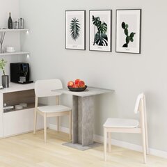 vidaXL bistroolaud, betoonhall, 60 x 60 x 75 cm puitlaastplaat цена и информация | Кухонные и обеденные столы | kaup24.ee