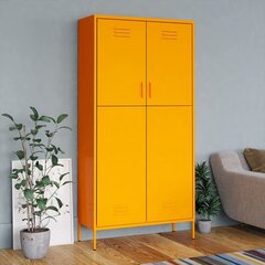 vidaXL garderoob, sinepikollane, 90 x 50 x 180 cm, teras цена и информация | Шкафы | kaup24.ee