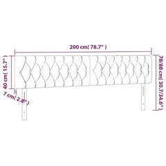 vidaXL voodipeatsid 2 tk, roosa, 100x7x78/88 cm, samet цена и информация | Кровати | kaup24.ee