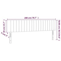 vidaXL voodipeatsid 2 tk, helehall, 100x5x78/88 cm, kangas цена и информация | Кровати | kaup24.ee