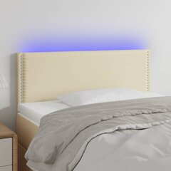 vidaXL LED-voodipeats, kreemjas, 100x5x78/88 cm, kunstnahk цена и информация | Кровати | kaup24.ee