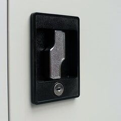 vidaXL kontorikapp 2 uksega, hall, 90 cm, teras цена и информация | Шкафы | kaup24.ee