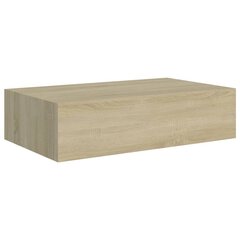 vidaXL sahtlitega seinariiulid, 2 tk, tamm, 40 x 23,5 x 10 cm MDF цена и информация | Полки | kaup24.ee