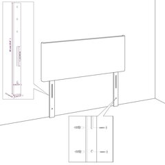 vidaXL voodipeatsid 2 tk, sinine, 80x5x78/88 cm, kangas цена и информация | Кровати | kaup24.ee