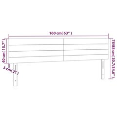 vidaXL voodipeatsid 2 tk, tumepruun, 80x5x78/88 cm, kangas цена и информация | Кровати | kaup24.ee