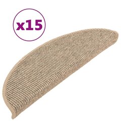 vidaXL isekleepuv trepivaip, 15 tk, 56x20 cm, tumebeež hind ja info | Vaibad | kaup24.ee