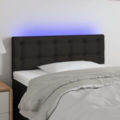 vidaXL LED-voodipeats, must, 80x5x78/88 cm, kangas цена и информация | Кровати | kaup24.ee