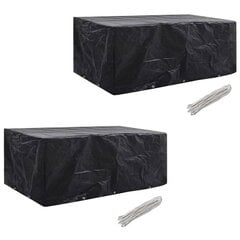 vidaXL aiamööblikatted 2 tk 8 inimesele polürotang 10 avaga 229x113 cm цена и информация | Подушки, наволочки, чехлы | kaup24.ee