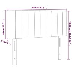 vidaXL voodiraam peats, tumesinine, 80x5x78/88 cm, samet hind ja info | Voodid | kaup24.ee