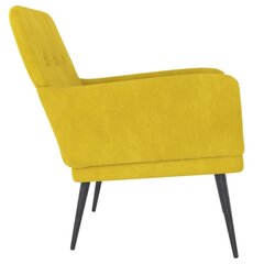 vidaXL tugitool, kollane, 62 x 79 x 79 cm, samet цена и информация | Кресла в гостиную | kaup24.ee