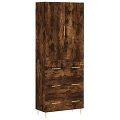 vidaXL kõrge kapp, suitsutatud tamm, 69,5 x 34 x 180 cm, tehispuit цена и информация | Комоды | kaup24.ee