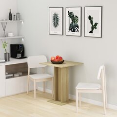 vidaXL bistroolaud, Sonoma tamm, 60 x 60 x 75 cm puitlaastplaat цена и информация | Кухонные и обеденные столы | kaup24.ee