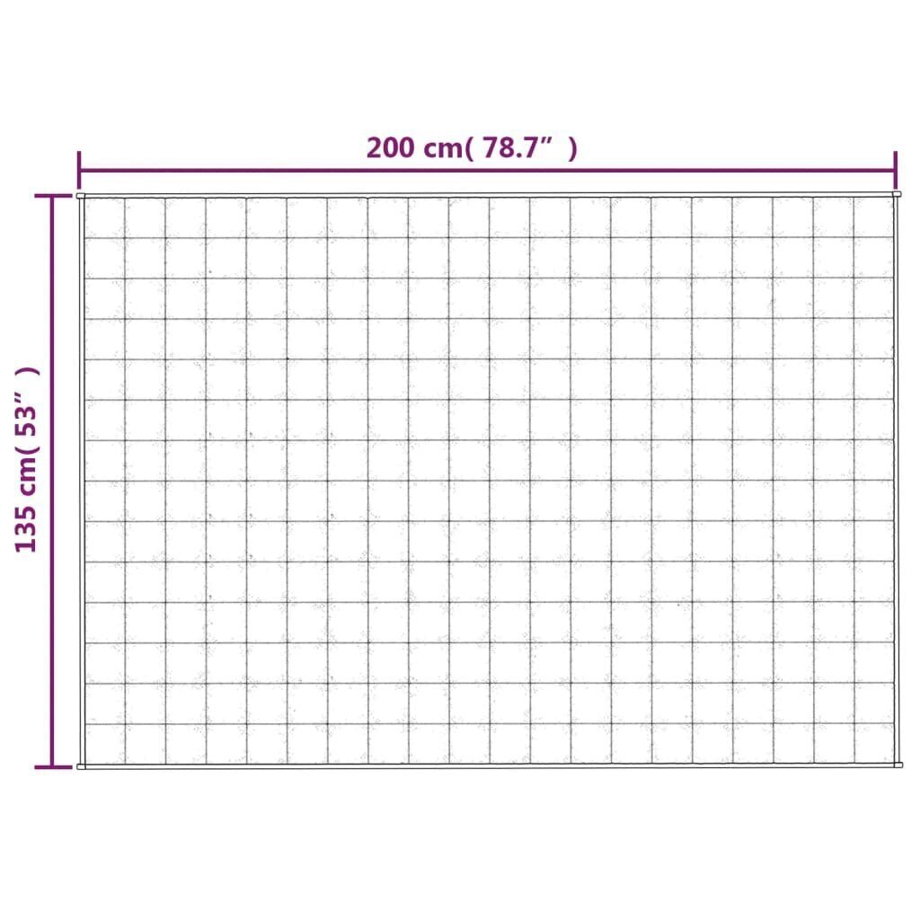 vidaXL raskustekk kreemjas 135x200 cm 10 kg kangas hind ja info | Tekid | kaup24.ee