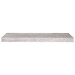 326599 vidaXL seinariiulid, 4 tk, betoonhall, 60 x 23,5 x 3,8 cm MDF цена и информация | Полки | kaup24.ee