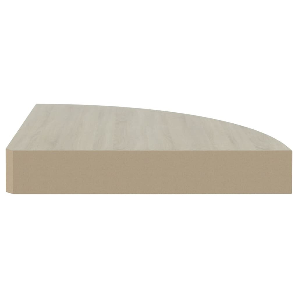 vidaXL nurgariiulid 2 tk, tamm ja valge, 35 x 35 x 3,8 MDF hind ja info | Riiulid | kaup24.ee