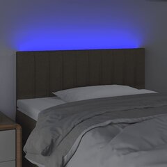 vidaXL LED-voodipeats, pruunikashall, 80x5x78/88 cm, kangas цена и информация | Кровати | kaup24.ee