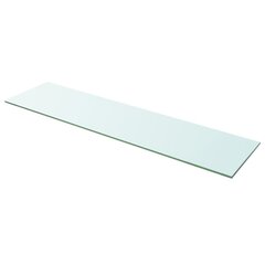 vidaXL riiulid, 2 klaasist paneeli, läbipaistvad, 100 x 25 cm цена и информация | Полки | kaup24.ee