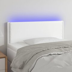 vidaXL LED-voodipeats, valge, 100x5x78/88 cm kunstnahk цена и информация | Кровати | kaup24.ee