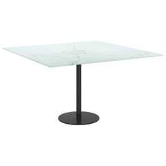 vidaXL lauaplaat, valge 70 x 70 cm, 6 mm, karastatud klaas, marmordisain цена и информация | Столешницы | kaup24.ee