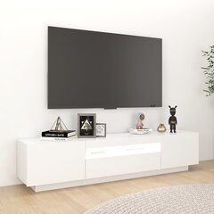 vidaXL telerialus LED-tuledega, valge, 180 x 35 x 40 cm hind ja info | TV alused | kaup24.ee
