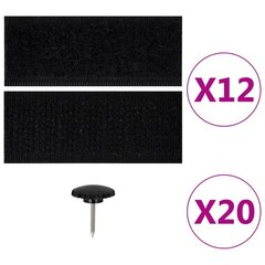 vidaXL putukakaitse uksekardinad 2 tk magnetplokkidega must 220x100 cm цена и информация | Москитные сетки | kaup24.ee