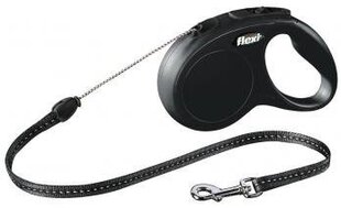 Flexi automaatne rihm New Classic S, must, 5 m цена и информация | Поводки для собак | kaup24.ee