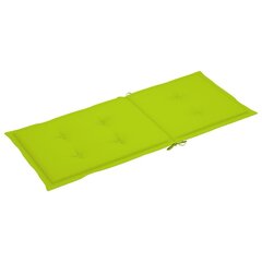 vidaXL aiatooli istmepadjad 6 tk erkroheline 120 x 50 x 3 cm цена и информация | Подушки, наволочки, чехлы | kaup24.ee