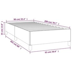 Voodiraam vidaXL, Kangas, 90x200cm, sinine hind ja info | Voodid | kaup24.ee