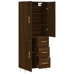 vidaXL kõrge kapp, pruun tamm, 69,5 x 34 x 180 cm, tehispuit цена и информация | Комоды | kaup24.ee