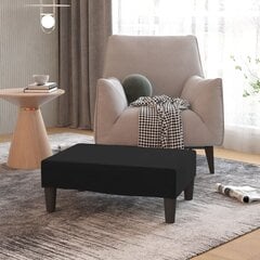 vidaXL jalapink, must, 78 x 56 x 32 cm, samet цена и информация | Кресла-мешки и пуфы | kaup24.ee