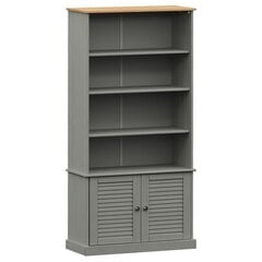 vidaXL книжный шкаф, серый дуб, 105x24x102 см цена и информация | Полки | kaup24.ee