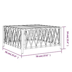 vidaXL aialaud, valge, 70 x 70 x 34 cm, kootud kangas цена и информация | Садовые столы и столики | kaup24.ee