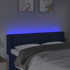 vidaXL LED-voodipeats, sinine, 147x16x78/88 cm, kangas цена и информация | Кровати | kaup24.ee