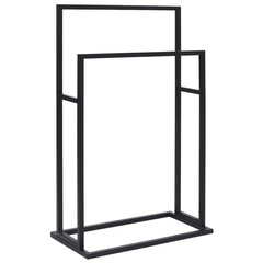 vidaXL eraldiseisev rätikurest, must, 48 x 24 x 78,5 cm, teras цена и информация | Аксессуары для ванной комнаты | kaup24.ee