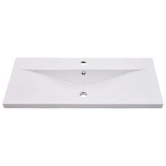 vidaXL sisseehitatud valamu, 91 x 39,5 x 18,5 cm, keraamiline, valge цена и информация | Раковины | kaup24.ee