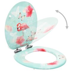 WC prill-laud vaikselt sulguv vidaXL, MDF, flamingo disainiga hind ja info | WC-poti tarvikud | kaup24.ee