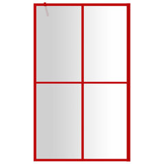 vidaXL dušinurga sein, läbipaistev ESG-klaas, punane, 118 x 195 cm hind ja info | Dušikabiinide uksed ja seinad | kaup24.ee