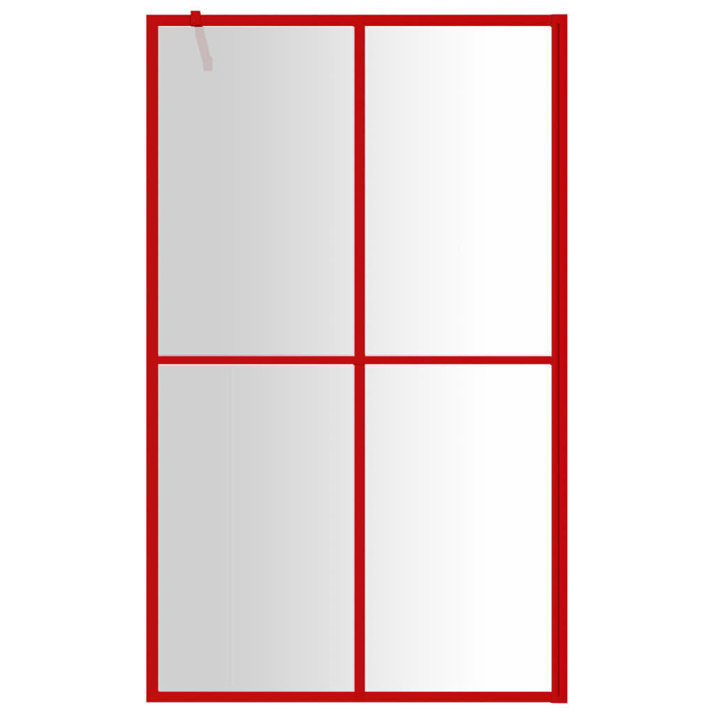 vidaXL dušinurga sein, läbipaistev ESG-klaas, punane, 118 x 195 cm цена и информация | Dušikabiinide uksed ja seinad | kaup24.ee