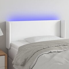 vidaXL LED-voodipeats, valge, 83x16x78/88 cm, kunstnahk цена и информация | Кровати | kaup24.ee