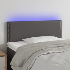 vidaXL LED-voodipeats, hall, 100x5x78/88 cm, kunstnahk цена и информация | Кровати | kaup24.ee