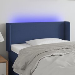 vidaXL LED-voodipeats, sinine, 103x16x78/88 cm, kangas цена и информация | Кровати | kaup24.ee