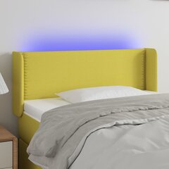 vidaXL LED-voodipeats, roheline, 103x16x78/88 cm, kangas цена и информация | Кровати | kaup24.ee