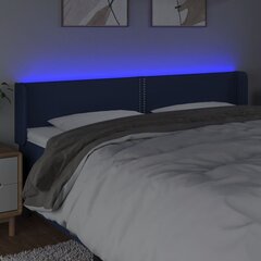 vidaXL LED-voodipeats, sinine, 183x16x78/88 cm, kangas цена и информация | Кровати | kaup24.ee