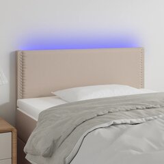 vidaXL LED-voodipeats Cappuccino 80x5x78/88 cm kunstnahk цена и информация | Кровати | kaup24.ee