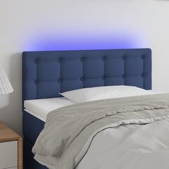 vidaXL LED-voodipeats, sinine, 80x5x78/88 cm, kangas цена и информация | Кровати | kaup24.ee