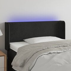 vidaXL LED-voodipeats, must, 103x16x78/88 cm, samet цена и информация | Кровати | kaup24.ee