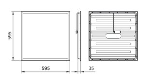 LED-paneel Philips 600 x 600 mm, 34W/4000K hind ja info | Süvistatavad ja LED valgustid | kaup24.ee