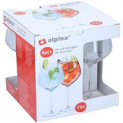 Gin &amp; Tonic klaasid, 730 ml, Alpina, 4 tk pakis цена и информация | Стаканы, фужеры, кувшины | kaup24.ee