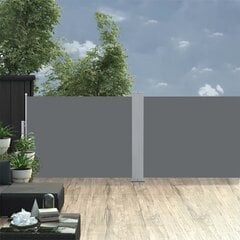 vidaXL lahtitõmmatav külgsein, antratsiithall, 120 x 1000 cm цена и информация | Зонты, маркизы, стойки | kaup24.ee